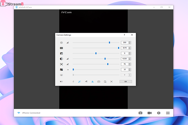 تنظیمات iVcam